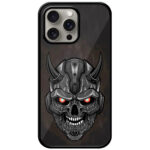 Evil Robotic Skull Illustration Metal TPU Printed Case