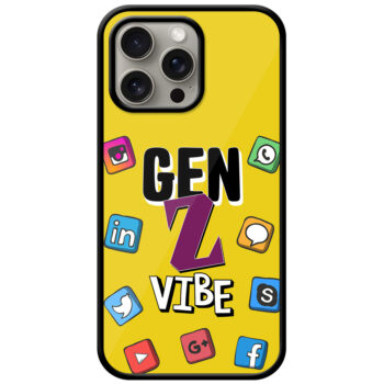 Gen Z Vibe Socialmedia Graphic Illustration Metal TPU Printed Case