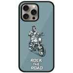 Sports Bike Rider Illustration Metal TPU Printed Case