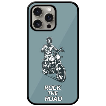 Sports Bike Rider Illustration Metal TPU Printed Case