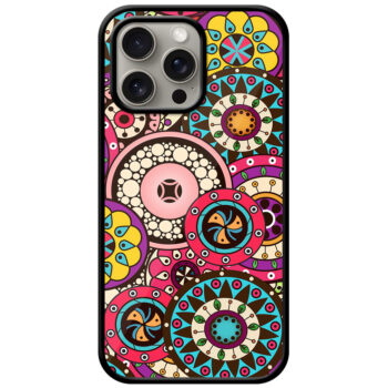 Multicolor Tribal Ring Pattern Design Metal TPU Printed Case