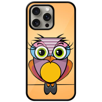 Cute Cartoon Owl Clipart Metal TPU Printed Case