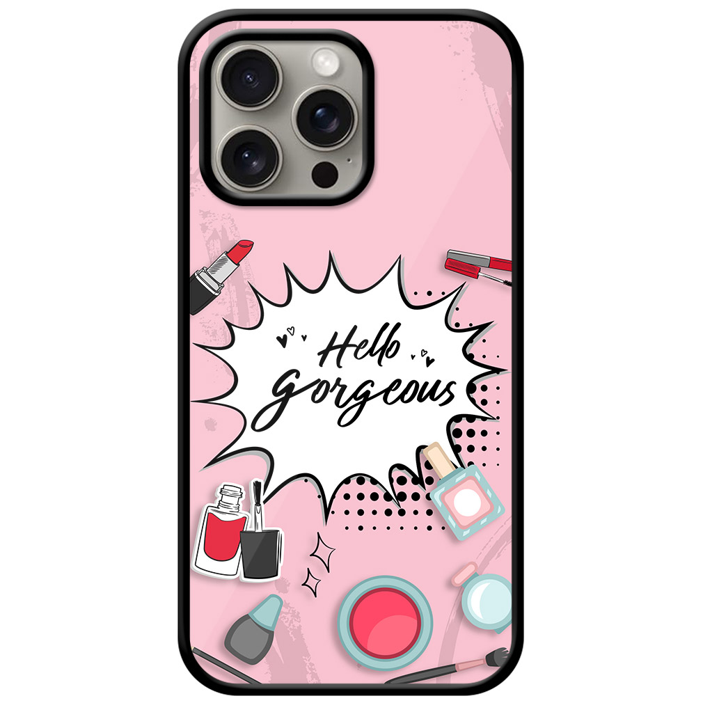 Aesthetic Women Cosmetic Graphic Illustration Metal TPU Printed Case