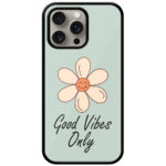 Good Vibes Daisy Flower Illustration Metal TPU Printed Case