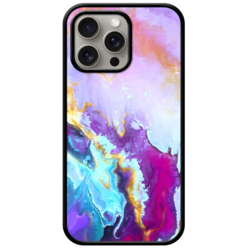 Abstract Paintmix Design Metal TPU Printed Case