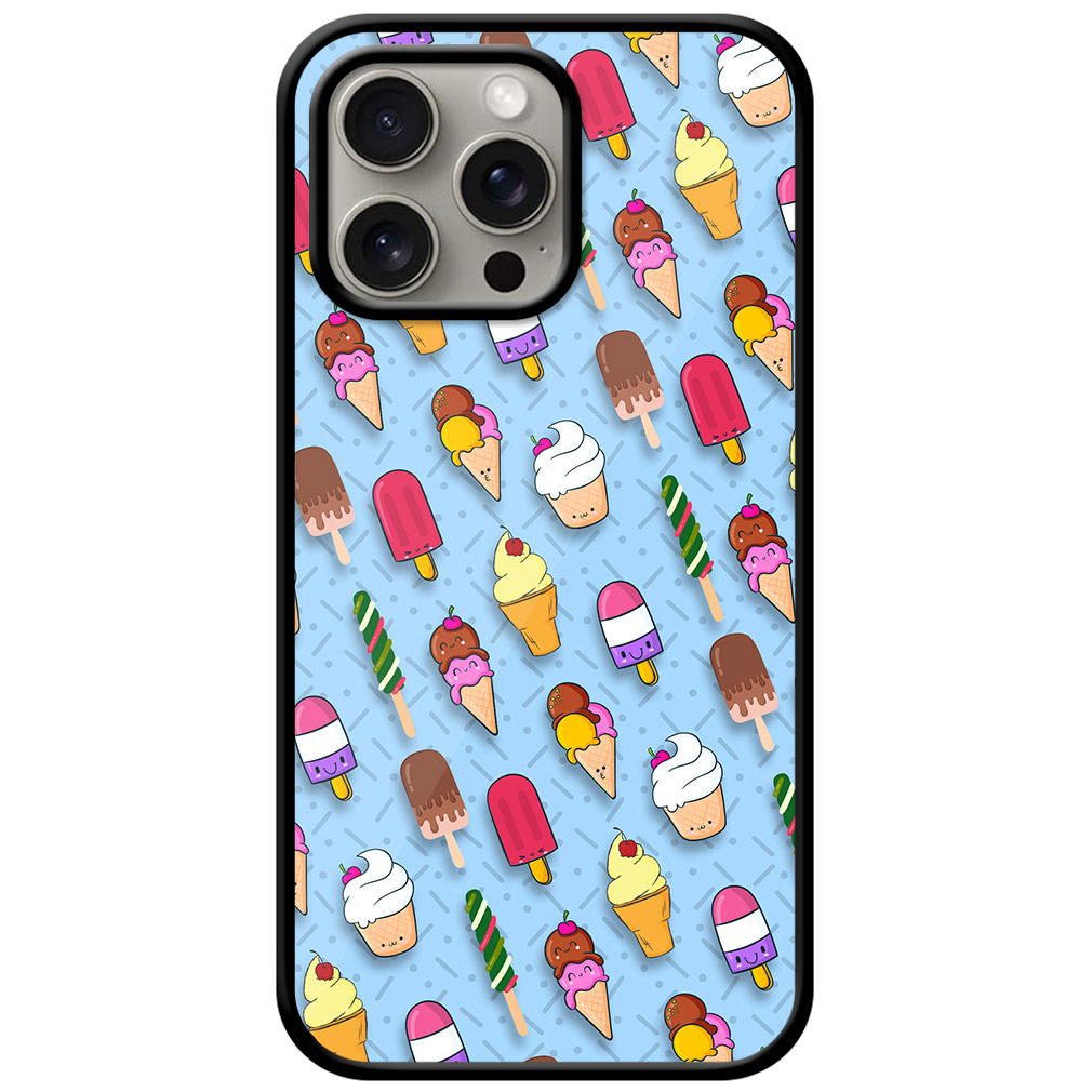 Yummy Icecream Pattern Metal TPU Printed Case