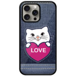 Sweet Kitty Cartoon Design Metal TPU Printed Case