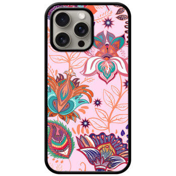 Adorable Seamless Flower Design Metal TPU Printed Case