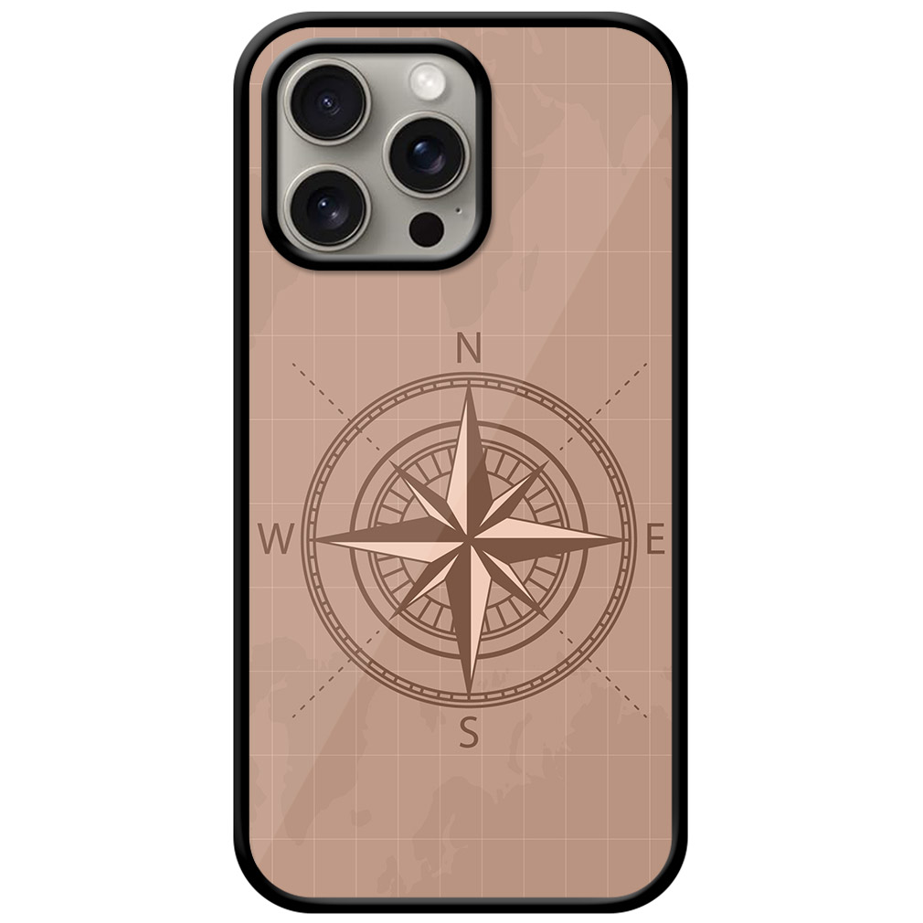 Vintage Compass Vector Illustration Metal TPU Printed Case
