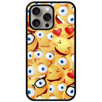 Sweet Emoji Wallpaper Design Metal TPU Printed Case