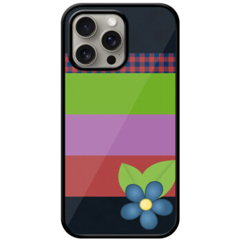 Vector Flower Stripe Pattern Metal TPU Printed Case
