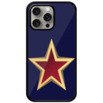 Decorative Gold Border Star Design Metal TPU Printed Case