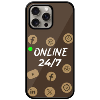 Social Media Logos Vector Illustration Metal TPU Printed Case