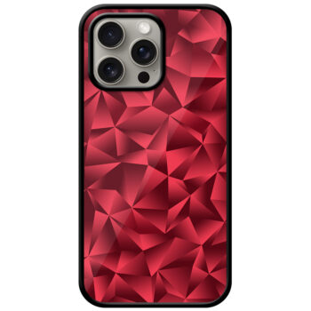 Unicolor Geometric Crystal Pattern Metal TPU Printed Case