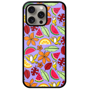 Aesthetic Orange Melon Art Metal TPU Printed Case