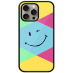 Vector Wink Emoji Illustration Metal TPU Printed Case