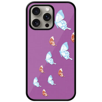Elegant Butterfly Pattern Design Metal TPU Printed Case