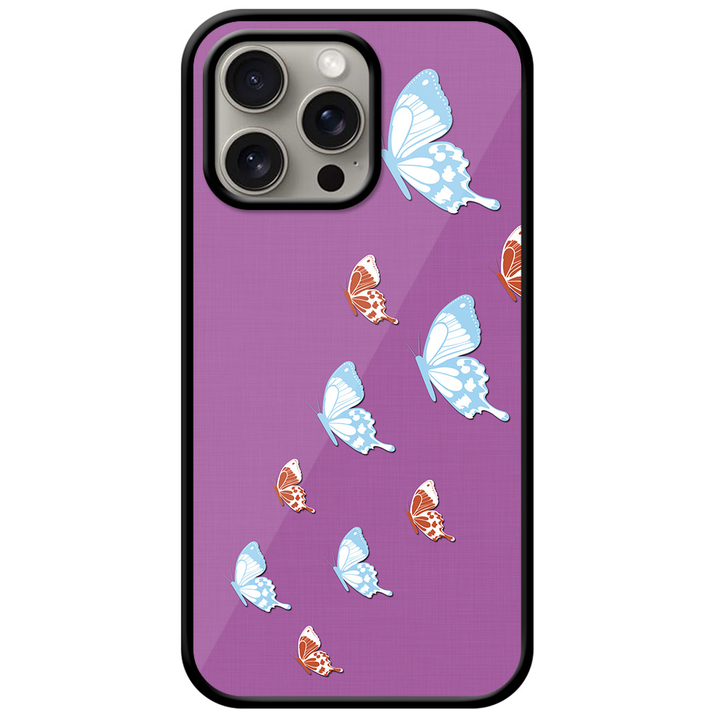 Elegant Butterfly Pattern Design Metal TPU Printed Case