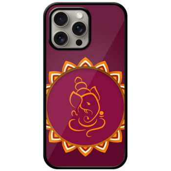 Lord Ganesha Floral Sketchart Metal TPU Printed Case