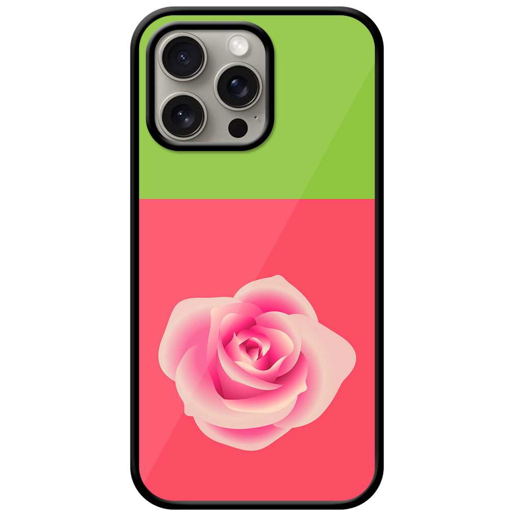 Colorful Vector Rose Design Metal TPU Printed Case