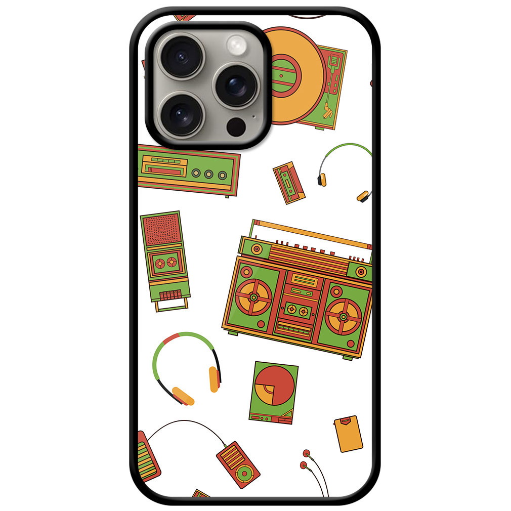Music Accessories Vector Pattern Metal TPU Printed Case