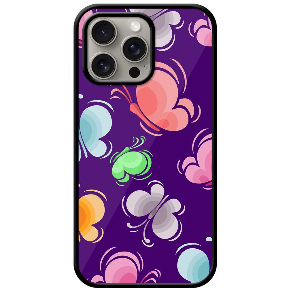Unique Butterfly Pattern Metal TPU Printed Case