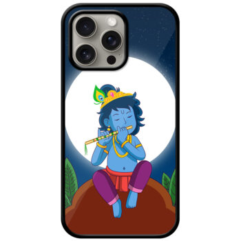 Balkrishna Playing Flute Vector Illustration Metal TPU Printed Case