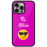 Emoji Ms. Attitude Vector Design Metal TPU Printed Case