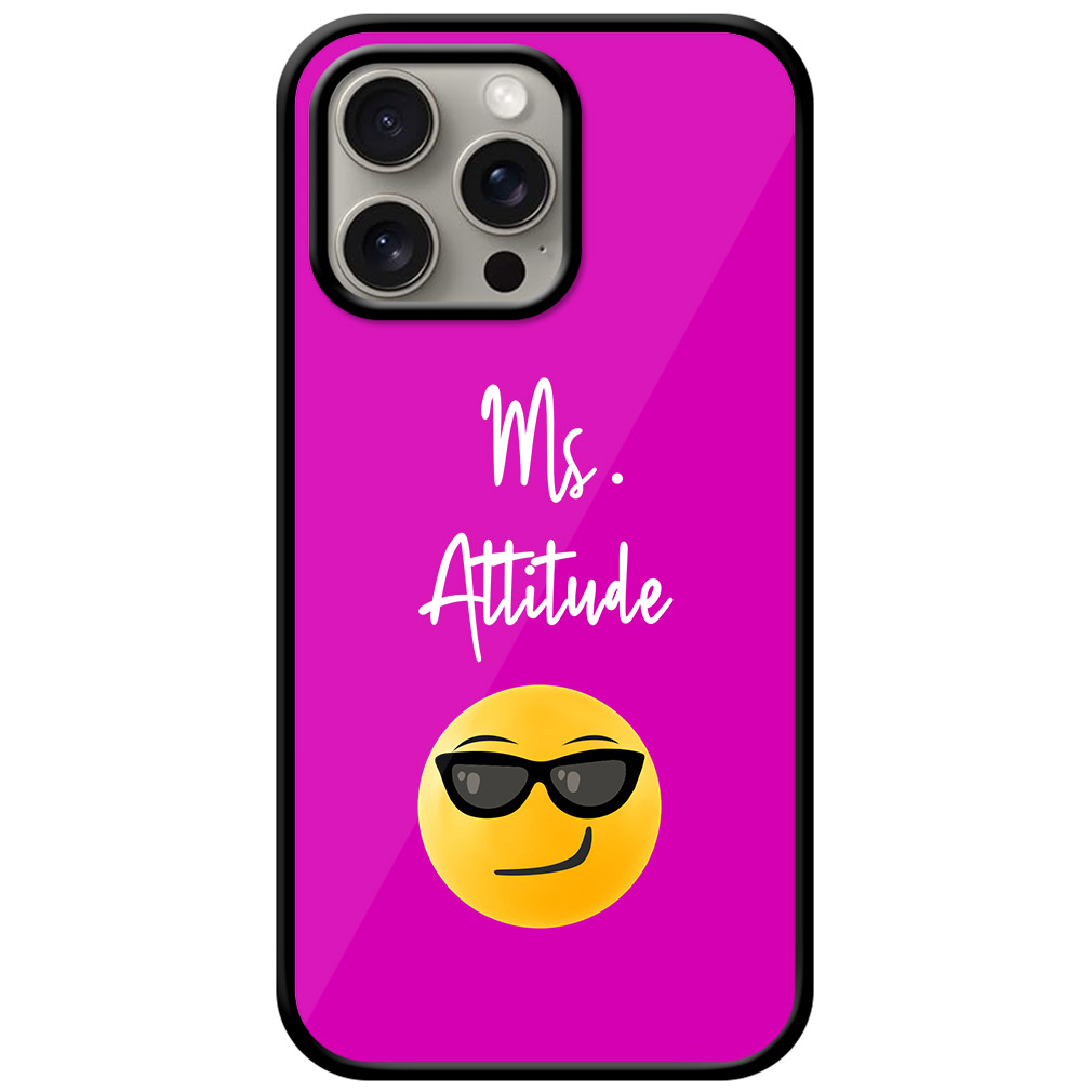 Emoji Ms. Attitude Vector Design Metal TPU Printed Case