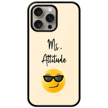 Emoji Ms. Attitude Vector Design Metal TPU Printed Case