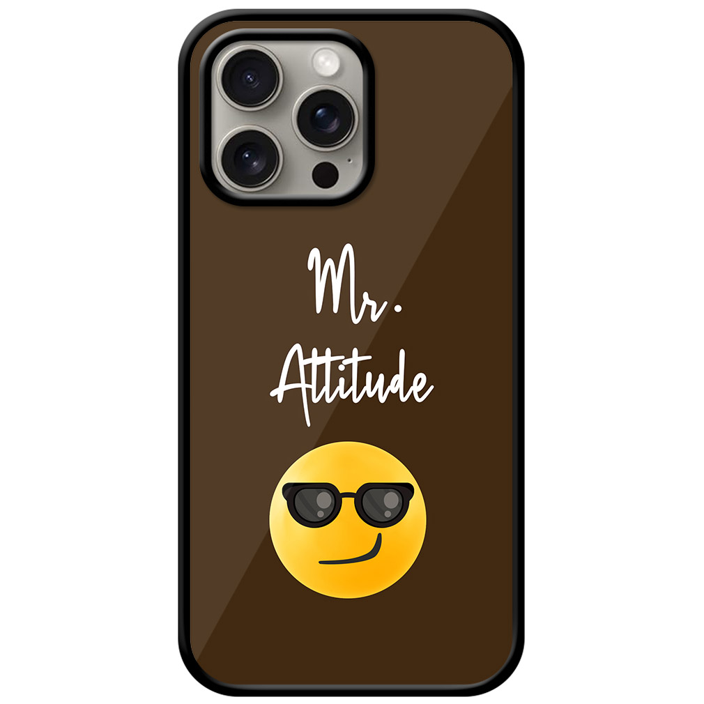 Emoji Mr. Attitude Vector Graphic Metal TPU Printed Case