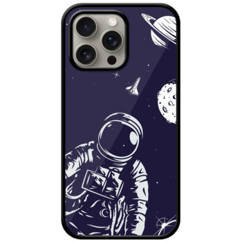 Astronaut Motivational Design Metal TPU Printed Case