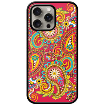 Paisley Pattern Artwork Metal TPU Printed Case