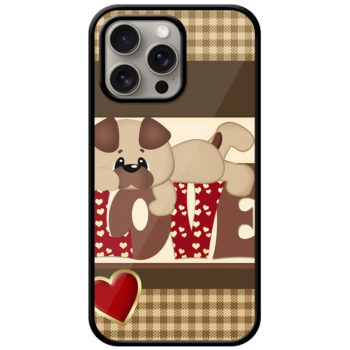 Puppy Love Clipart Metal TPU Printed Case