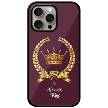 King Gold Crown Design Metal TPU Printed Case