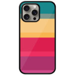 Vibrant Stripe Pattern Metal TPU Printed Case
