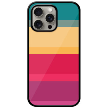 Vibrant Stripe Pattern Metal TPU Printed Case
