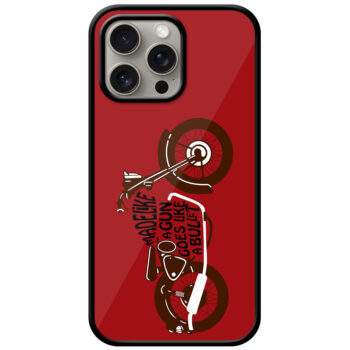 Cool Vintage Bike Vector Design Metal TPU Printed Case