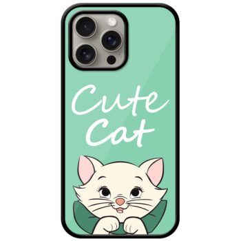 Cute Cat Vector Graphic Metal TPU Printed Case