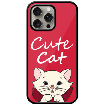 Cute Cat Vector Graphic Metal TPU Printed Case