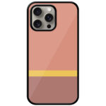 Sober Gold Strip Design Metal TPU Printed Case