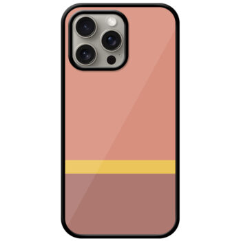 Sober Gold Strip Design Metal TPU Printed Case