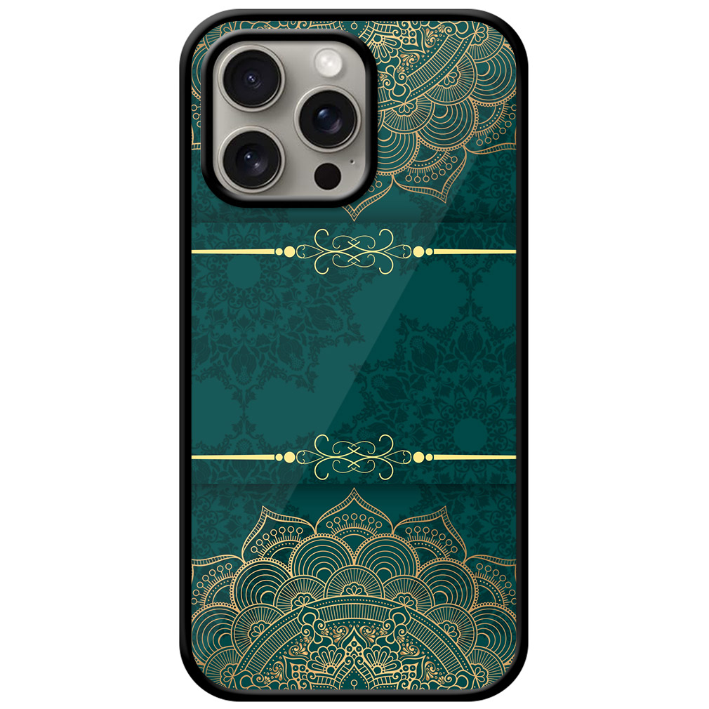 Decorative Semicircle Mandala Art Metal TPU Printed Case