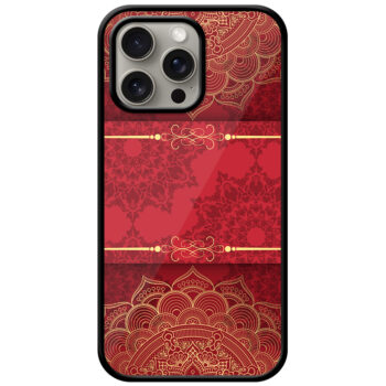 Decorative Semicircle Mandala Art Metal TPU Printed Case
