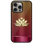 Gold Lotus Flower Vector Illustartion Metal TPU Printed Case