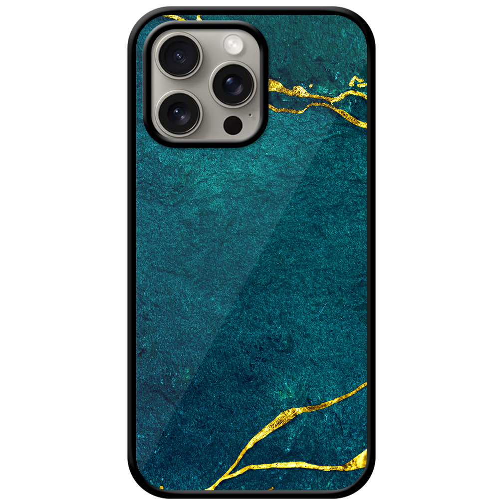 Gold Stripe Marble Wallpaper Metal TPU Printed Case