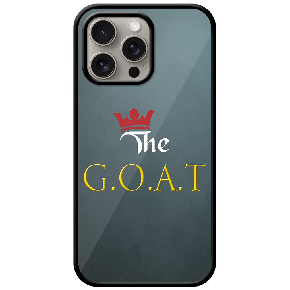 The GOAT Text Illustration Metal TPU Printed Case