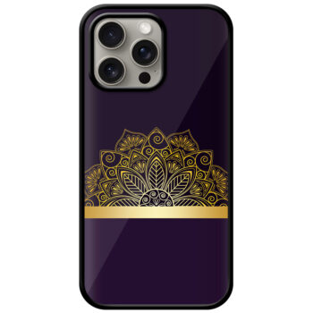 Golden Mandala Floral Design Metal TPU Printed Case