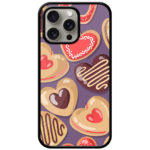 Heart Shaped Cookies Pattern Metal TPU Printed Case