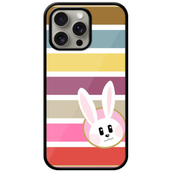 Pretty Bunny Multistripe Pattern Metal TPU Printed Case
